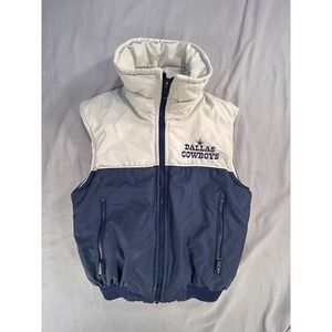 Vintage Starter Dallas Cowboys Puffer Vest Kids Small With Flaws‎ NFL 90's